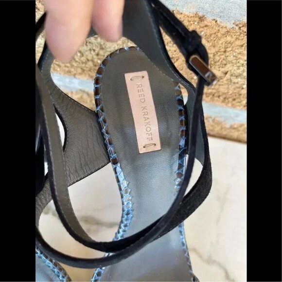 Reed Krakoff Snake and Suede Harness Sandal391/2 9.5 - Picture 5 of 12
